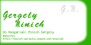 gergely minich business card